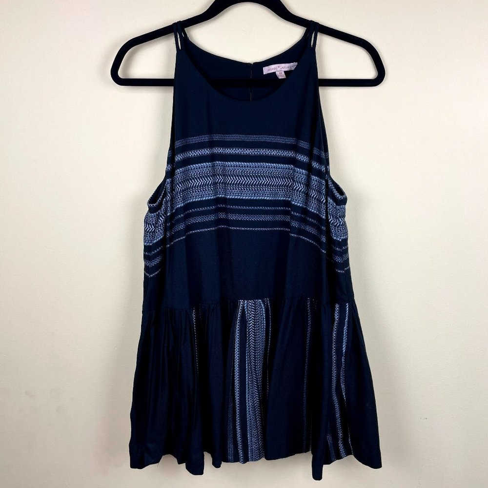 Gibson & Latimer Black Boho Swing Sleeveless Top M